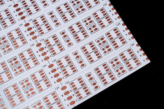 LED 5050RGB do obwodu taśmy LED Dwustronna płytka FPC taśmy LED & 240mmx500mm FPCB & 5050 Miedziana folia RGB Dwurzędowa linia